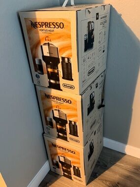 Nespresso Vertuo Next Coffee Maker - Black, Silver-  brand-new machine only